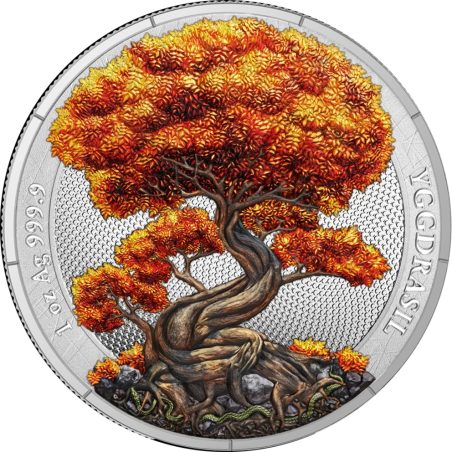 Moneda onza de plata Alemania 5 Mark 2025 Árbol Vida Otoño  - 1