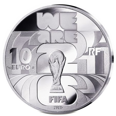 Francia 10€ 2025 Futbol Copa del Mundo FIFA 2026. Plata