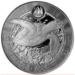 Moneda onza de plata 1$ Cayman Islands 2025 Tortuga.  - 1