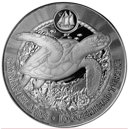 Moneda onza de plata 1$ Cayman Islands 2025 Tortuga.  - 1