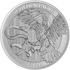Moneda onza de plata 5 Euro Malta 2025 Águila Dorada.  - 1