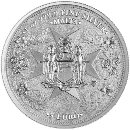 Moneda onza de plata 5 Euro Malta 2025 Águila Dorada.