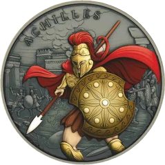 Moneda onza de plata Estados Unidos Aquiles. Color  - 1