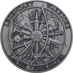 Moneda onza de plata Estados Unidos Aquiles. Color