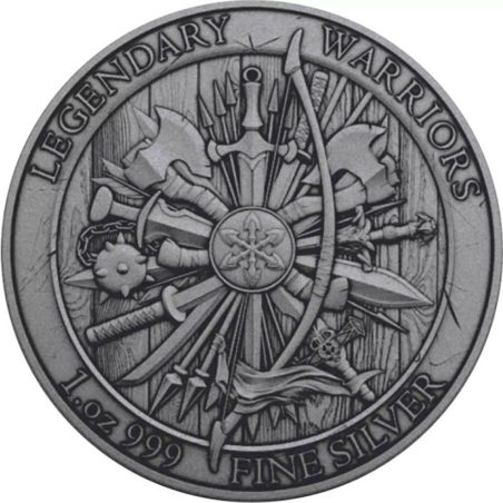 Moneda onza de plata Estados Unidos Aquiles. Color