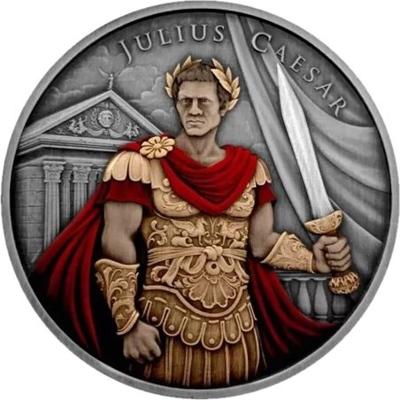 Moneda onza de plata Estados Unidos Julio Cesar. Color  - 1