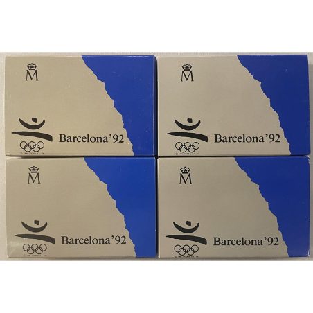2000 Pesetas Barcelona'92 1990 Serie I. 4 valores. Plata FDC