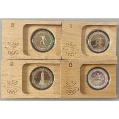 2000 Pesetas Barcelona'92 1990 Serie I. 4 valores. Plata Proof  - 1