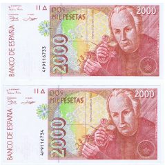 (1992/04/24) Madrid. 2000 Pesetas. EBC. Pareja.  - 1