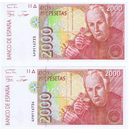 (1992/04/24) Madrid. 2000 Pesetas. EBC. Pareja.  - 1