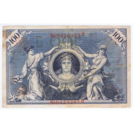 Billete Alemania 100 Mark 1908.