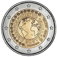 moneda conmemorativa 2 euros Portugal 2025 Desarrollo Sostenible  - 1