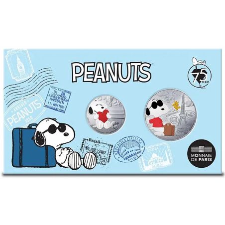 Francia 50€ y 10€ 2025 75 Aniversario Snoopy. Plata.  - 1