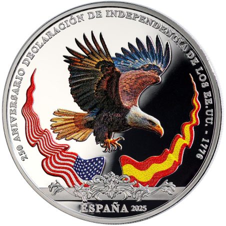Moneda 2025 250 aniversario EEUU. Águila Calva. 10 euros Plata  - 1