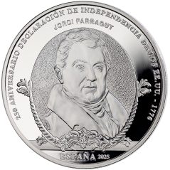Moneda 2025 250 aniversario EEUU. Farragut. 10 euros Plata  - 1