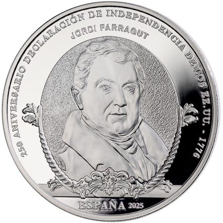 Moneda 2025 250 aniversario EEUU. Farragut. 10 euros Plata  - 1