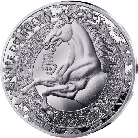 Francia 10€ 2026 Calendario chino Año del Caballo. Plata  - 1