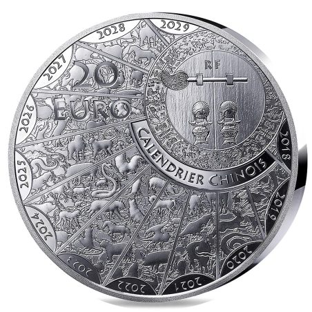 Francia 20€ 2026 Calendario chino Año del Caballo. Onza de Plata