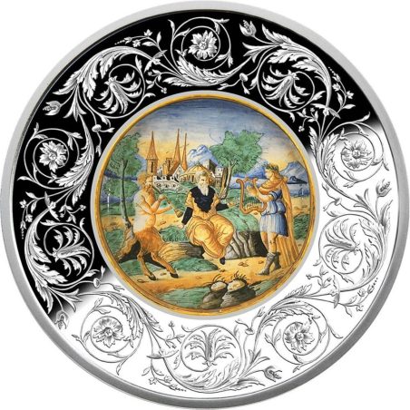 Moneda onza de plata 5 Euro Malta 2025 Juicio de Midas. Porcelana  - 1