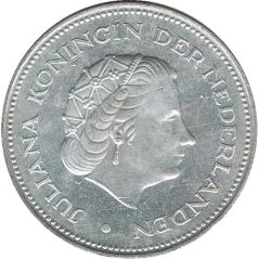 Moneda de plata Holanda 10 Gulden 1970 Liberación. SC