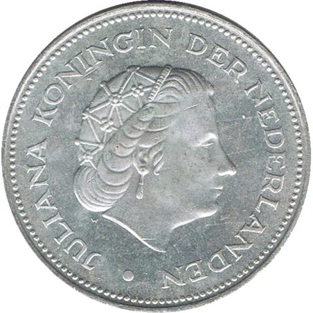 Moneda de plata Holanda 10 Gulden 1970 Liberación. SC