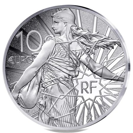 Francia 10€ 2025 La Semeuse. El Dorado. Plata color.