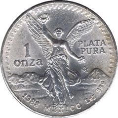 Moneda onza de plata Mexico 1982 Libertad  - 1