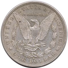 Moneda de plata 1$ Estados Unidos Morgan 1886.