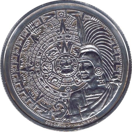 Moneda 2 onzas de plata Mexico Emiliano Zapata.