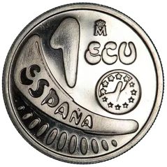 1 ECU 1989 Comunidad Económica Europea. Plata