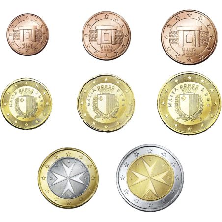 monedas euro serie Malta (mixta)  - 1