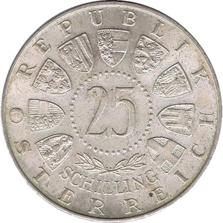 Moneda de plata 25 schillings Austria 1756-1956 Mozart.
