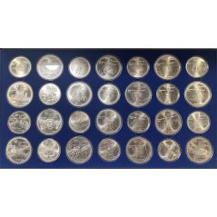 Colección 28 monedas de plata Canadá Montreal 1976  - 1