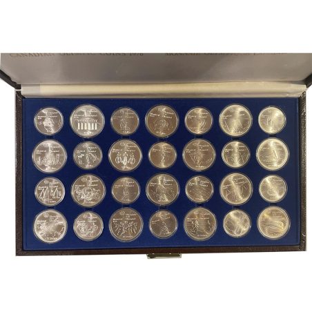 Colección 28 monedas de plata Canadá Montreal 1976