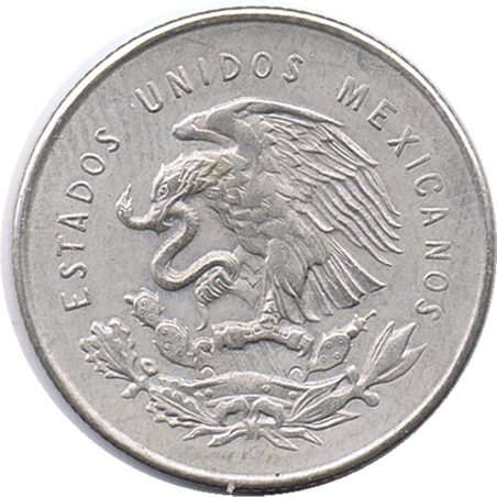 Moneda de plata 25 Centavos México 1953.