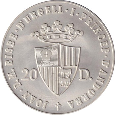 Moneda de plata 20 Diners Andorra 1988 JJOO Seoul