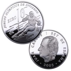 Moneda 2005 JJOO Invierno 2006 Turín. 10 euros. Plata.  - 1