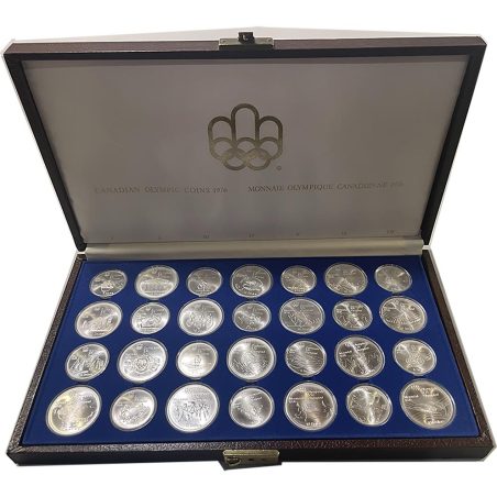 Colección 28 monedas de plata Canadá Montreal 1976  - 4