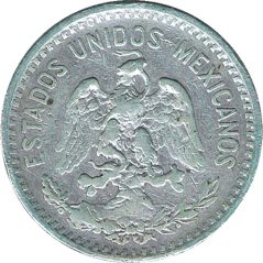 Moneda de plata 20 Centavos México 1906.