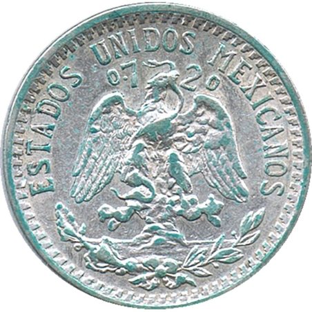 Moneda de plata 20 Centavos México 1939.