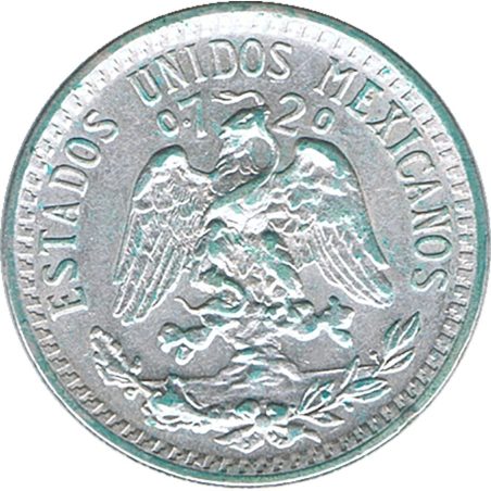 Moneda de plata 20 Centavos México 1940.