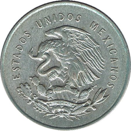 Moneda de plata 25 Centavos México 1950.