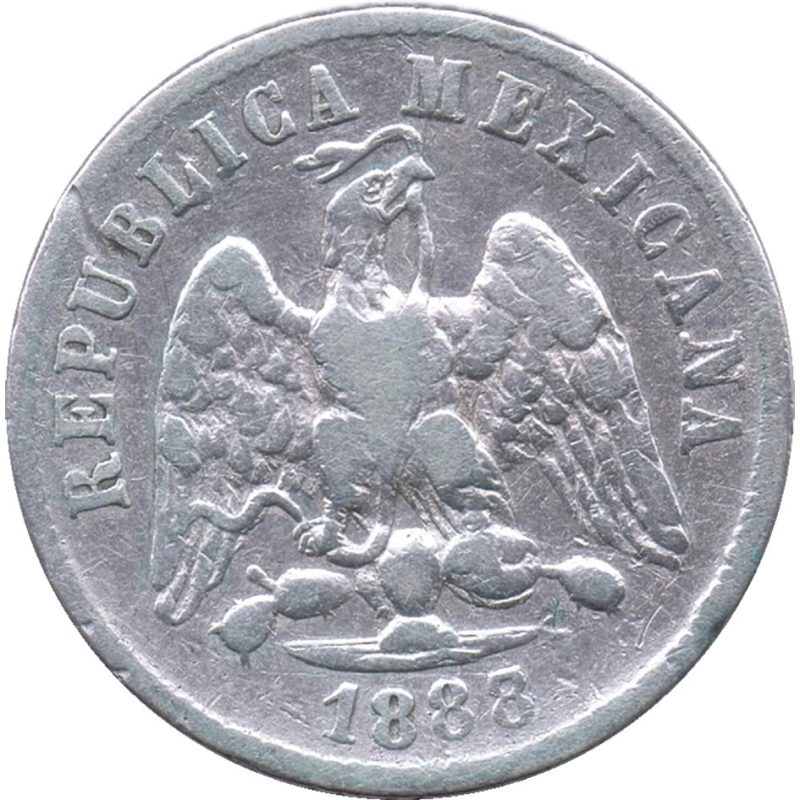 Moneda de plata 10 Centavos México 1888 Ciudad de México. - 1 Moneda de plata 10 Centavos México 1888 Ciudad de México. - 1