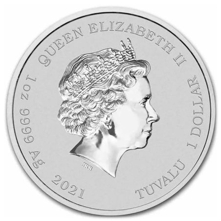 Moneda onza de plata 1$ Tuvalu 007 James Bond 2021