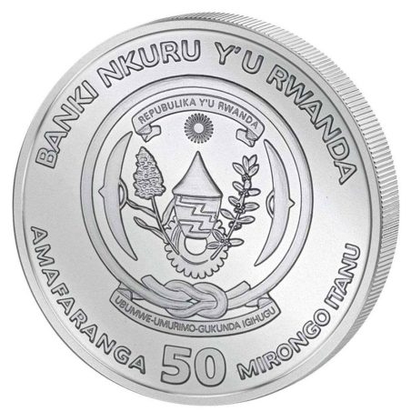 Moneda onza de plata 50 Francos Ruanda 2021 Barco Sedov