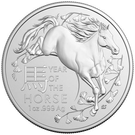 Moneda onza de plata 1$ Australia 2026 Año Lunar Caballo RAM  - 1