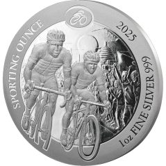 Moneda onza de plata 50 Francos Ruanda 2025 Ciclismo  - 1
