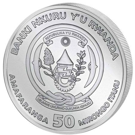 Moneda onza de plata 50 Francos Ruanda 2025 Ciclismo