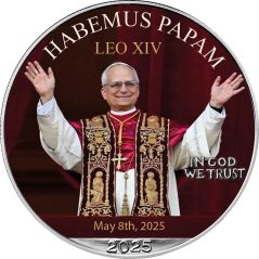 Moneda onza de plata 1$ Estados Unidos Habemus Papam 2025.  - 1