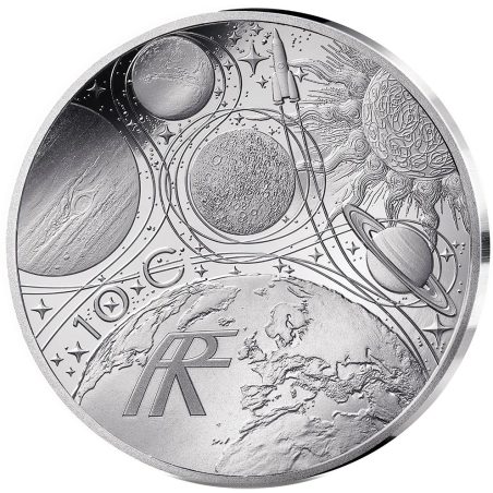 Francia 10€ 2025 Odisea Espacial La Tierra. Plata.
